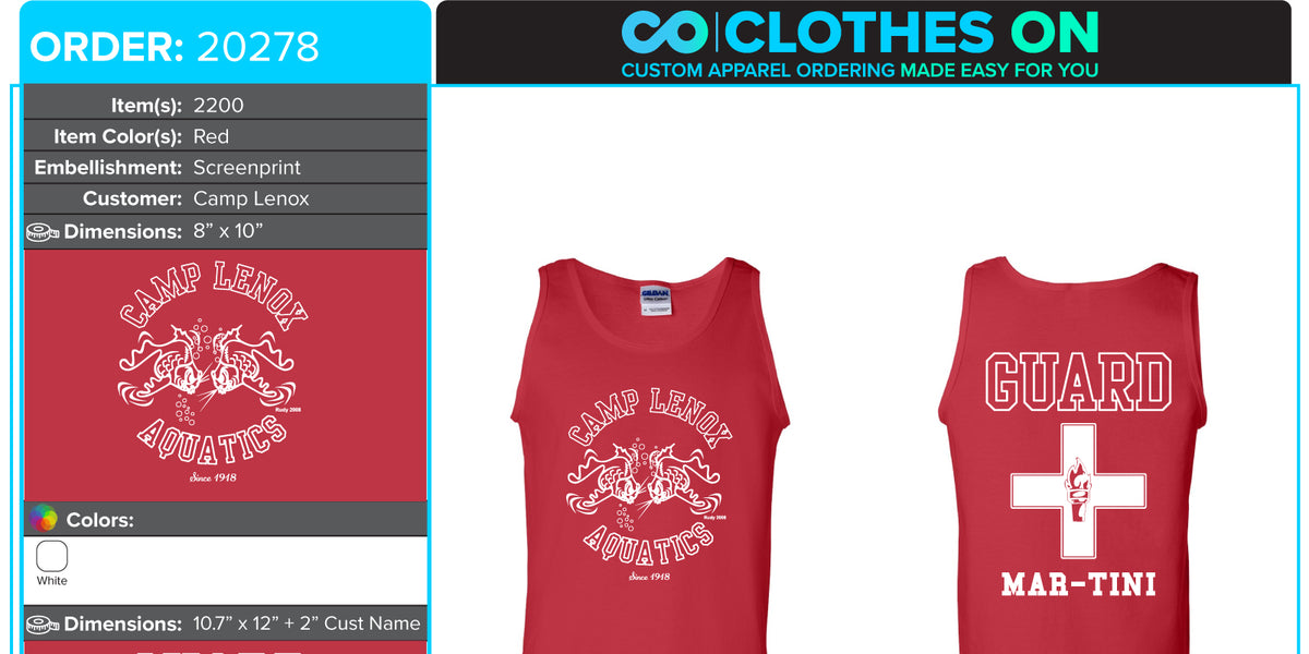 Camp Lenox Waterfront Summer 2024 Tank Tops – Clothes On