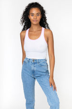 Los Angeles Apparel 2x1 Rib Crop Tank