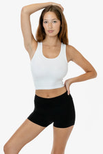 Los Angeles Apparel Cotton Spandex 2x1 Rib Crop