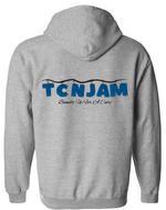 TCNJam Denim Ribbon Zip-Up Sweatshirt