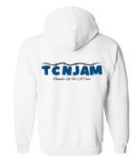 TCNJam Denim Ribbon Zip-Up Sweatshirt