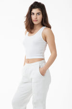 Los Angeles Apparel 2x1 Rib Crop Tank