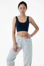 Los Angeles Apparel Cotton Spandex Tank Crop Top