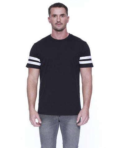 StarTee Men's CVC Stripe Varsity T-Shirt