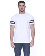 StarTee Men's CVC Stripe Varsity T-Shirt