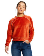 US Blanks Ladies' Velour Cropped Fleece