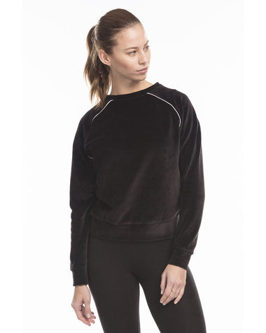 US Blanks Ladies' Velour Cropped Fleece