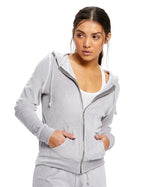 US Blanks Ladies' Velour Full-Zip Hoodie