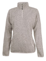 Charles River Apparel Ladies Heathered 1/4 Zip Sweatshirt