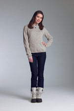 Charles River Apparel Ladies Heathered 1/4 Zip Sweatshirt